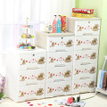 Cartoon Bear Printing Plastic Storage Cabinet (FL-155-1)